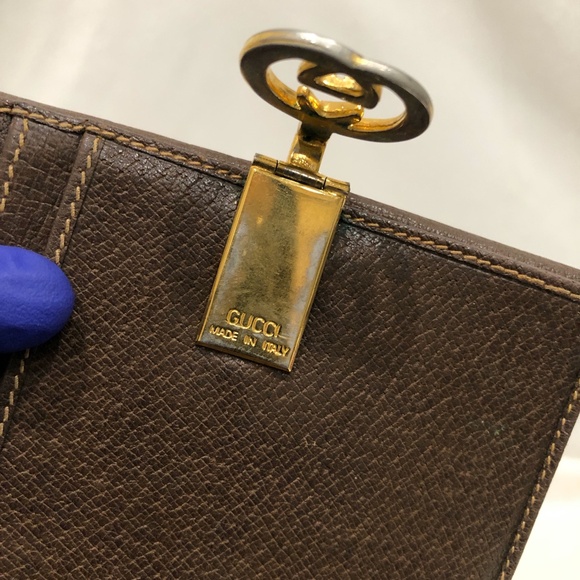 Gucci Brown GG Supreme Bifold Wallet Sku#84143 (gently used, corners tearing) - Picture 11 of 15